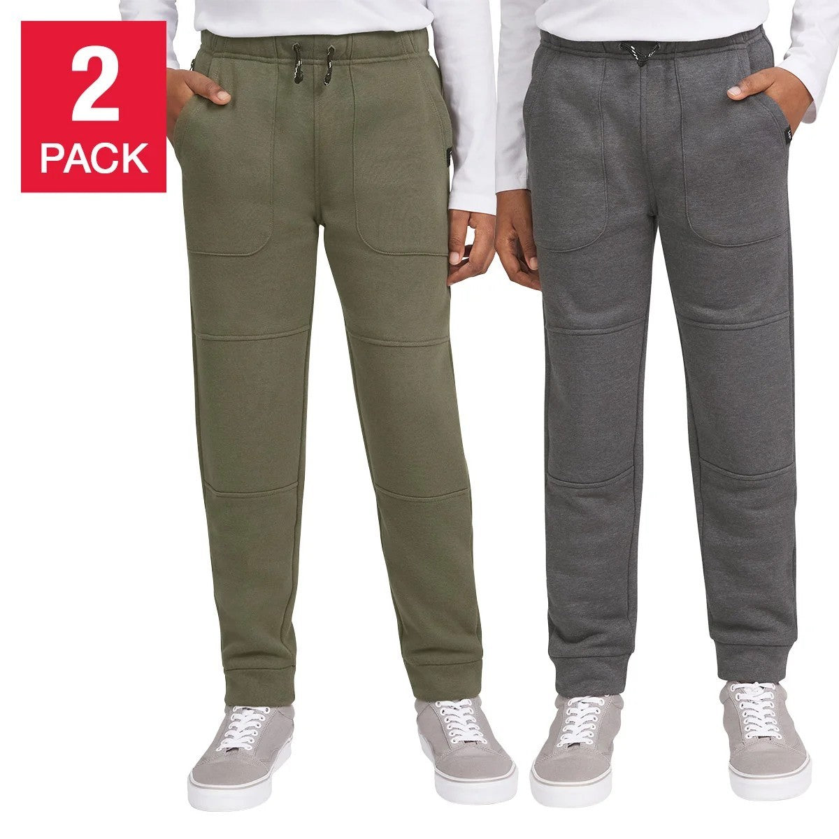 Kids winter fleece trousers pack of 2