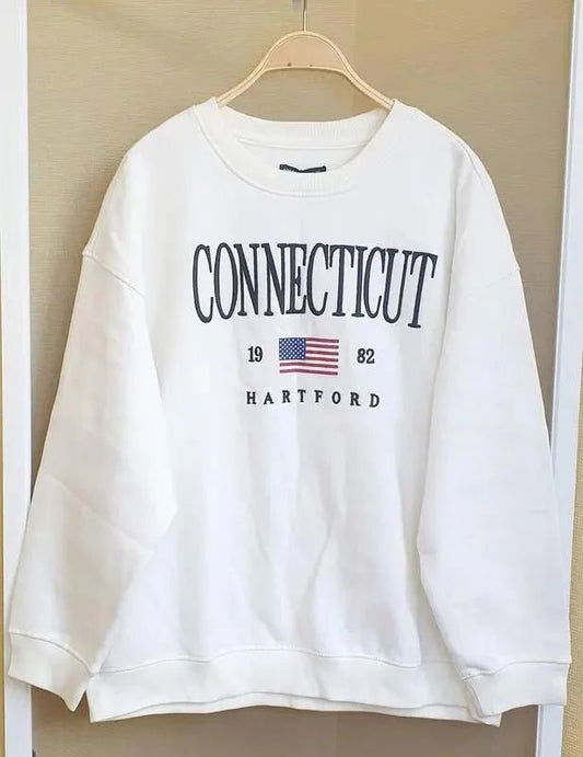 Women Oversized Embroidered Sweatshirt - Brand You Need