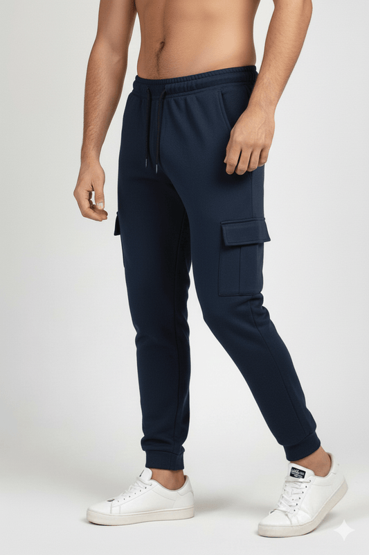 Mens Winter Fleece Cargo Trouser - Premium Branded Joggers - Brand You Need