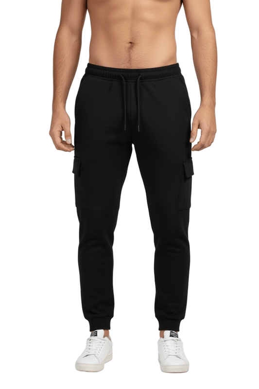 Mens Winter Fleece Cargo Trouser - Premium Branded Joggers - Brand You Need