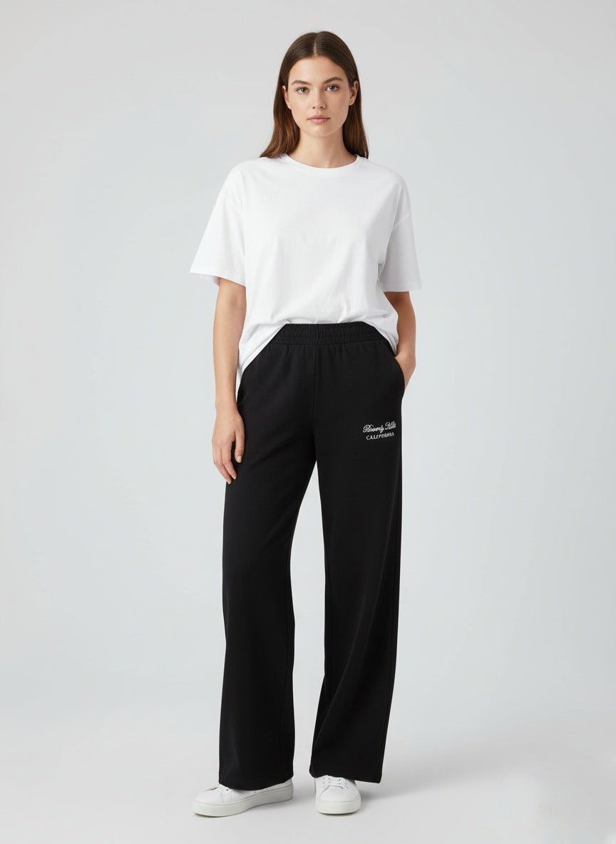 Women's Embroidered Wide Leg Trousers - Brand You Need