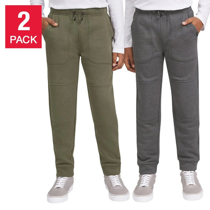 Kids winter fleece trousers pack of 2